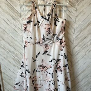 Floral Halter Dress White